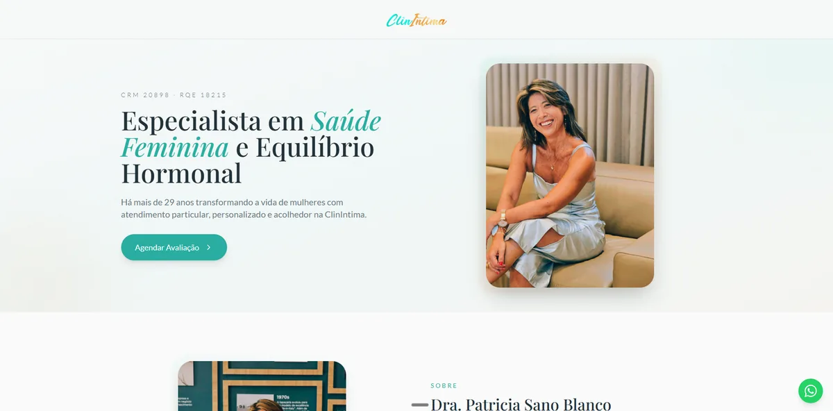 Landing page ClinÍntima